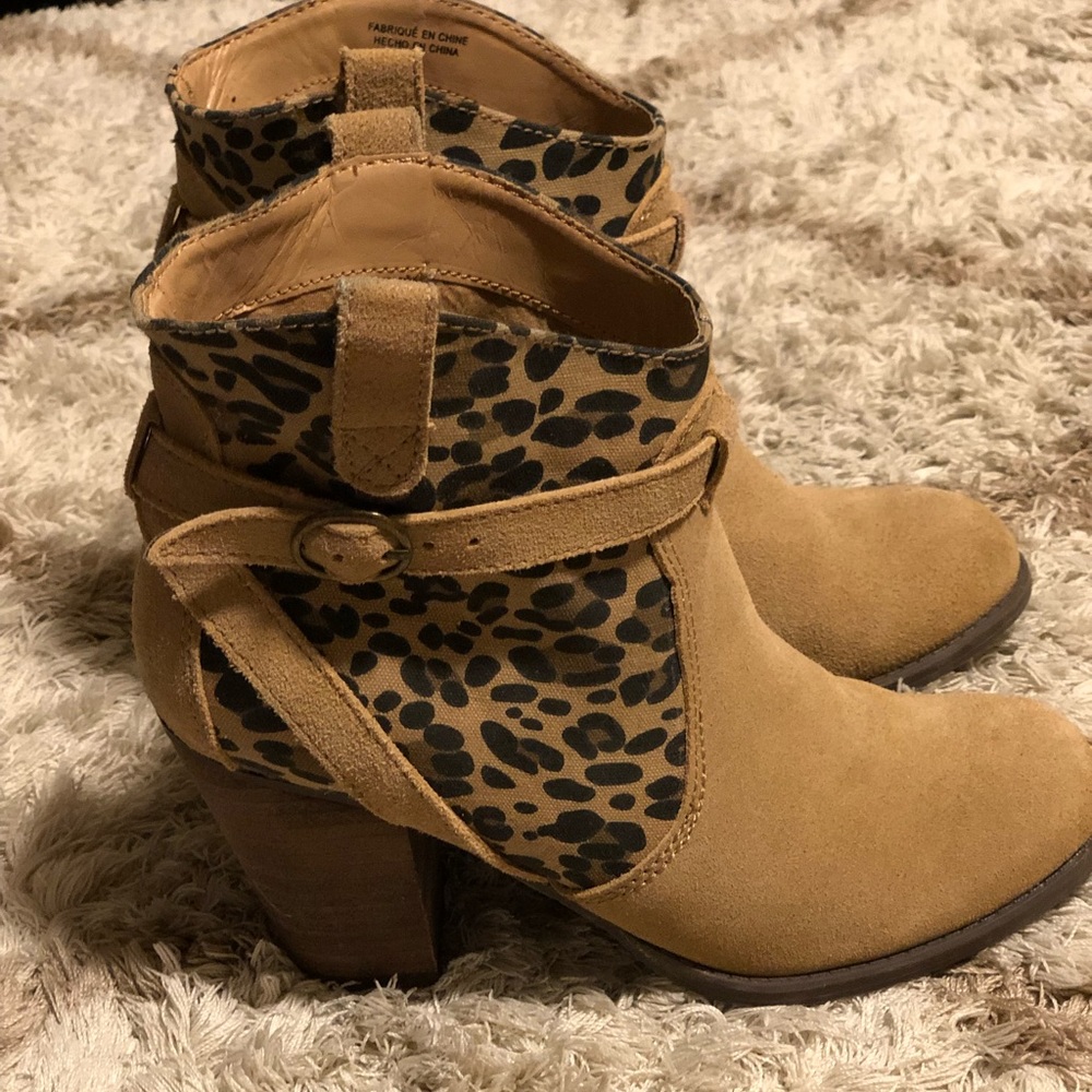 Leopard and brown boots